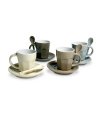 4 piece ceramic coffee set