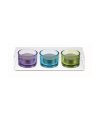 Set of 3 glass candle holder