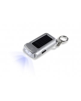 Keyring with 2 LED lights powered by solar cell