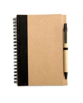 Recycled paper notebook  pen