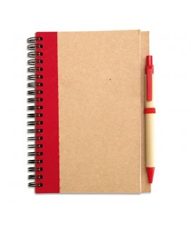 Recycled paper notebook  pen