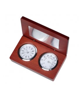 Clock w/ hygrometer in box