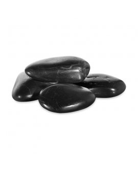 Massage stones in velvet pouch